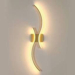 COMELY Modern Indoor Wall Lights, 27W Wall Lights for Living Room, Dia 80cm in Gold