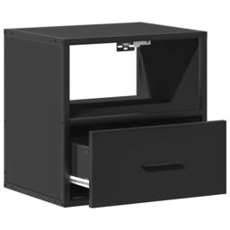 Berkfield Home Wall-mounted Bedside Cabinet Black 40x31x39.5 cm - thumbnail 9