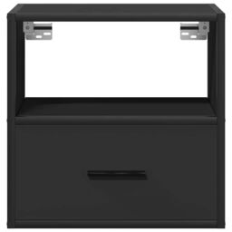 Berkfield Home Wall-mounted Bedside Cabinet Black 40x31x39.5 cm - thumbnail 6