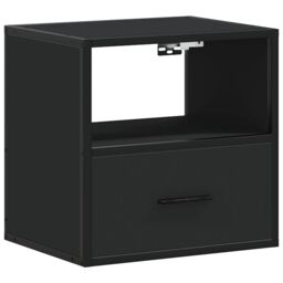 Berkfield Home Wall-mounted Bedside Cabinet Black 40x31x39.5 cm - thumbnail 5