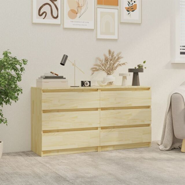 Berkfield Home Bedside Cabinets 2 pcs 60x36x64 cm Solid Pinewood in Brown - Size: 60 x 36 x 64 cm - image 1