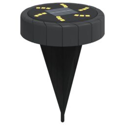 Berkfield Home Solar Ground Lights with Ground Spikes Outdoor 4 pcs Warm White in Black - thumbnail 4