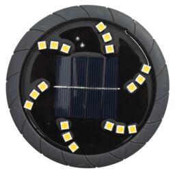 Berkfield Home Solar Ground Lights with Ground Spikes Outdoor 4 pcs Warm White in Black - thumbnail 5