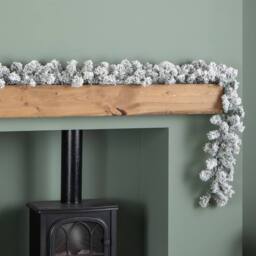Samuel Alexander 2.7m Imperial Snowy Christmas Garland with 180 Tips in White - thumbnail 3