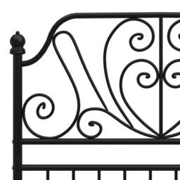 Berkfield Home Comfortable Bed Frame Black Metal 90x200 cm - thumbnail 5