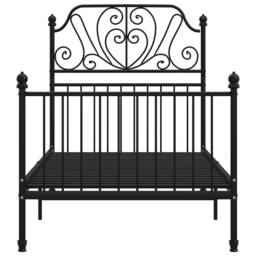 Berkfield Home Comfortable Bed Frame Black Metal 90x200 cm - thumbnail 1
