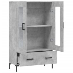 Berkfield Home Highboard Concrete Grey 69.5x31x115 cm Engineered Wood - thumbnail 5
