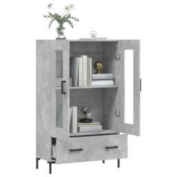 Berkfield Home Highboard Concrete Grey 69.5x31x115 cm Engineered Wood - thumbnail 4