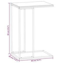Berkfield Home Side Table White 40x30x59 cm Engineered Wood - Size: 40 x 30 x 59 cm - thumbnail 6
