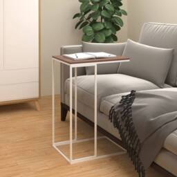 Berkfield Home Side Table White 40x30x59 cm Engineered Wood - Size: 40 x 30 x 59 cm
