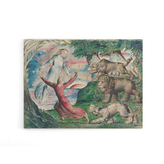 "Artery8 William Blake Dante Running From The Beasts Canvas Wall Art Print - Size: W18"" x H24""" - image 1