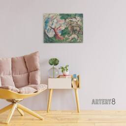 "Artery8 William Blake Dante Running From The Beasts Canvas Wall Art Print - Size: W18"" x H24""" - thumbnail 3