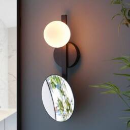 Netlighting 'RIOMAGGIORE' Non Dimmable Contemporary Bathroom Metal Wall Lamp in Black - thumbnail 2