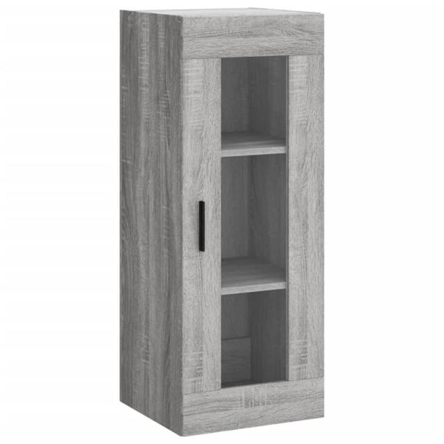 Berkfield Home Wall Mounted Cabinet Grey Sonoma 34.5x34x90 cm - image 1