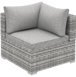 STILVORA Corner Sofa Chair with Cushions in Grey - thumbnail 3