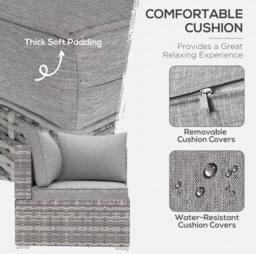 STILVORA Corner Sofa Chair with Cushions in Grey - thumbnail 5