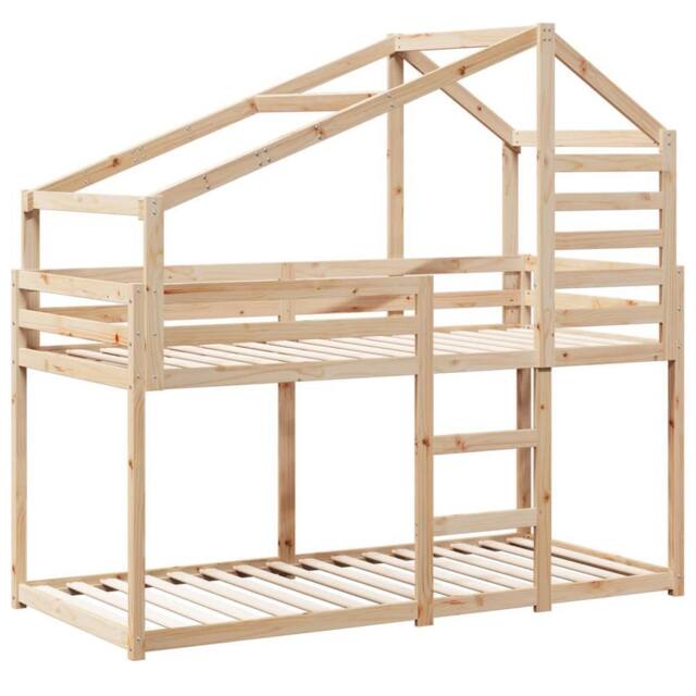 Berkfield Home Beautiful Bunk Bed without Mattress 80x200 cm Solid Wood Pine in Light Brown - image 1