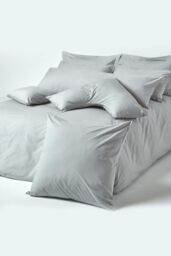 Homescapes Egyptian Cotton Housewife Pillowcase 200 TC, Standard Size in Silver - thumbnail 5