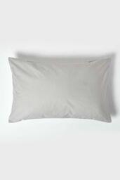 Homescapes Egyptian Cotton Housewife Pillowcase 200 TC, Standard Size in Silver - thumbnail 1