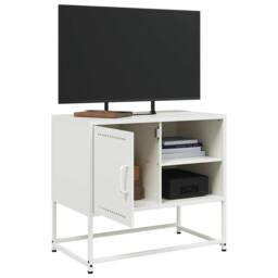 Berkfield Home TV Cabinet White 68x39x60.5 cm Steel - thumbnail 4