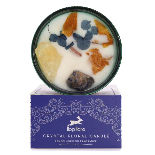 KDMD Hop Hare Crystal Magic Flower Candle - The Sun in Blue - image 1