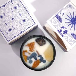 KDMD Hop Hare Crystal Magic Flower Candle - The Sun in Blue - thumbnail 4
