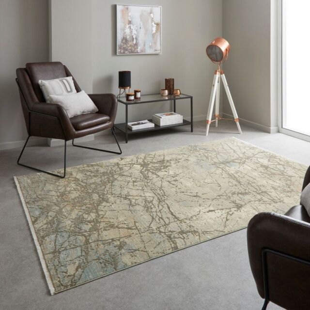 The Rug Shop UK Beige Kilim Modern Easy to clean Machine Made Abstract Area Rug - Size: 120 cm x 180 cm - image 1