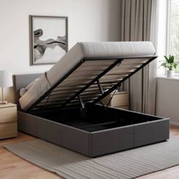 HD Designs Vida Designs Veronica Double Ottoman Bed in Dark Grey - thumbnail 4