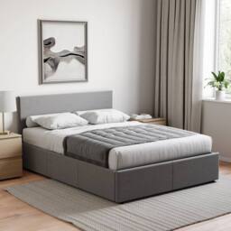 HD Designs Vida Designs Veronica Double Ottoman Bed in Dark Grey