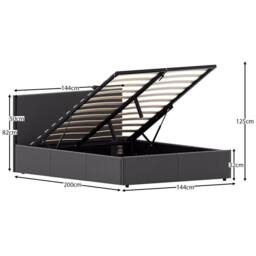 HD Designs Vida Designs Veronica Double Ottoman Bed in Dark Grey - thumbnail 3