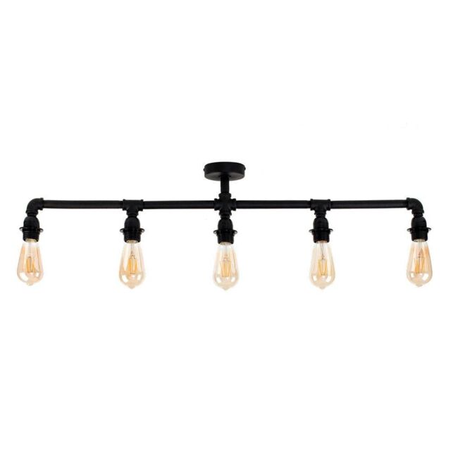 ValueLights Luiggi 5 Way Black Ceiling Bar Light - image 1