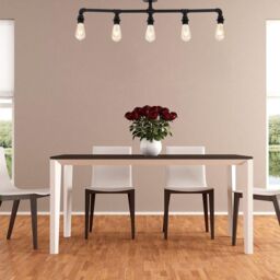 ValueLights Luiggi 5 Way Black Ceiling Bar Light - thumbnail 5