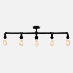 ValueLights Luiggi 5 Way Black Ceiling Bar Light - thumbnail 3