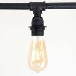 ValueLights Luiggi 5 Way Black Ceiling Bar Light - thumbnail 4