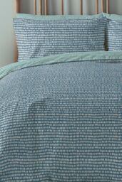 Copenhagen Home 'Arri' Reversible Polycotton Duver Cover Set in Duck Egg Blue - Size: Double - thumbnail 3