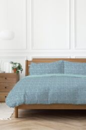 Copenhagen Home 'Arri' Reversible Polycotton Duver Cover Set in Duck Egg Blue - Size: Double - thumbnail 1
