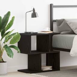 Berkfield Home Bedside Cabinet Black Oak 50x30x51, 5 cm Engineered Wood - thumbnail 2