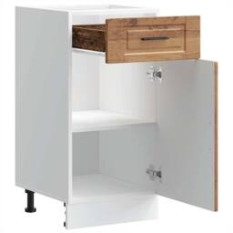Berkfield Home Kitchen Base Cabinet¬†Porto Old Wood Engineered Wood in Brown - thumbnail 5
