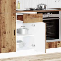 Berkfield Home Kitchen Base Cabinet¬†Porto Old Wood Engineered Wood in Brown - thumbnail 3