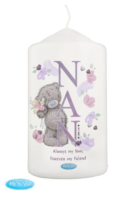 Personalised Memento Company Women's Personalised Me to You NAN Pillar Candle in Off-White - image 1