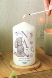 Personalised Memento Company Women's Personalised Me to You NAN Pillar Candle in Off-White - thumbnail 4