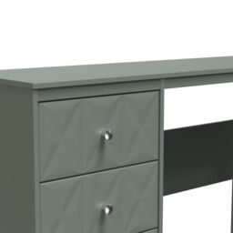 Ready Assembled 2 U Memphis 3 Drawer Desk (Ready Assembled) in Pale Green - thumbnail 4