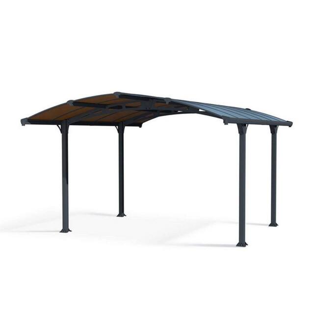 Palram Arcadia Carport 4300 - Polycarbonate - L435 x W359 x H242 cm - Grey - image 1
