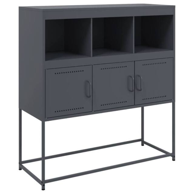 Berkfield Home Sideboard Anthracite 100.5x39x107 cm Steel in Dark Grey - image 1