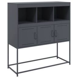 Berkfield Home Sideboard Anthracite 100.5x39x107 cm Steel in Dark Grey - thumbnail 1