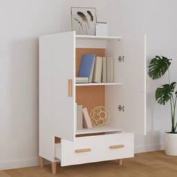 Berkfield Home Highboard White 70x31x115 cm Engineered Wood - Size: 70 x 31 x 115 cm - thumbnail 1