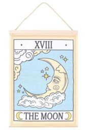 KDMD The Moon Vintage Tarot Wall Hanging in Pale Blue - thumbnail 2