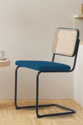 Fusion Living Camden Cantilever Dining Chair in Navy - thumbnail 1