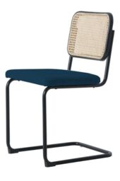 Fusion Living Camden Cantilever Dining Chair in Navy - thumbnail 2