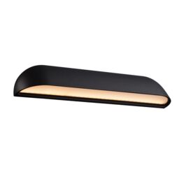 Nordlux Modern Outdoor Wall Light Black Metal Intergrated LED Weatherproof - Mains Powered, IP44 - thumbnail 1